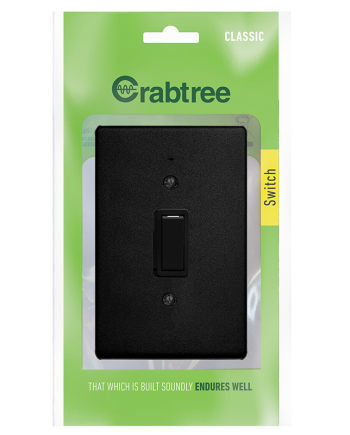 Crabtree Classic 1 Lever 2 Way Switch With Coverplate
