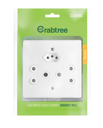 Crabtree Classic Cyclopes Combo Socket with Coverplate