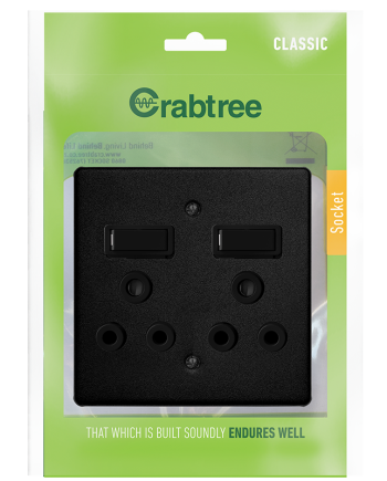 Crabtree Classic Double Switched Socket With Coverplate