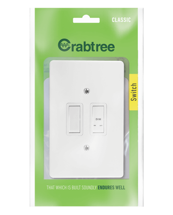 Crabtree Classic 2 Lever 500W LED Bell Press Dimmer