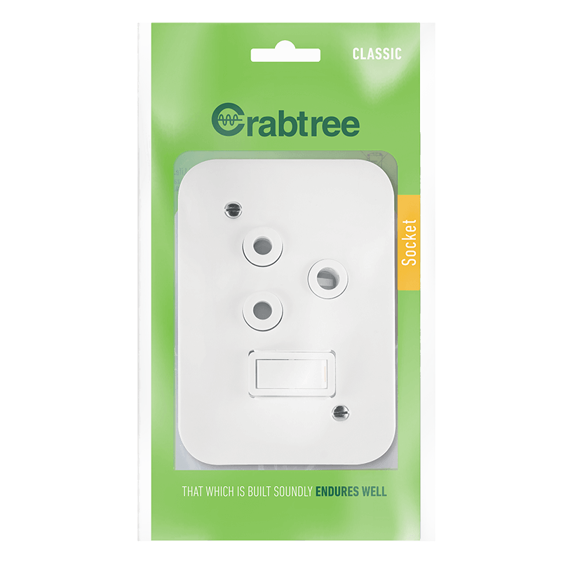 Crabtree Classic Industrial Single Switched 164-1 STD Socket