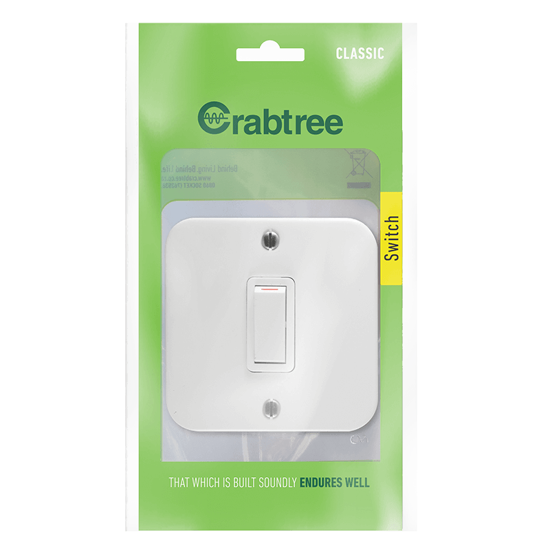 Crabtree Classic Industrial 1 Lever 1 Way Switch on Surface Box