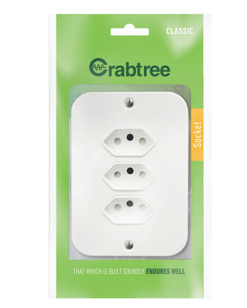 Crabtree Classic Industrial Unswitched 3×164-2 Socket