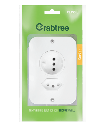Crabtree Classic Industrial Schuko Combo Socket 1×164-2 + 1×164-6