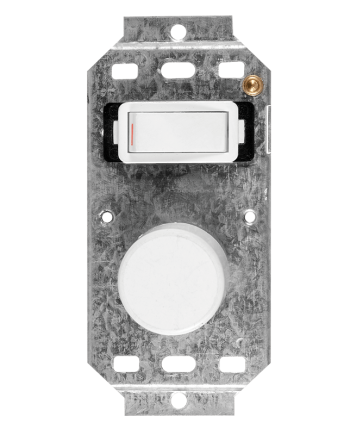 Crabtree Classic 1 Lever 600W Rotary Dimmer Switch on 2x4 Yoke