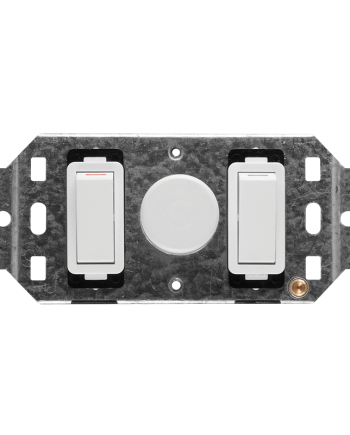 Crabtree Classic 2 Lever 600W Rotary Dimmer Switch on 2×4 Yoke