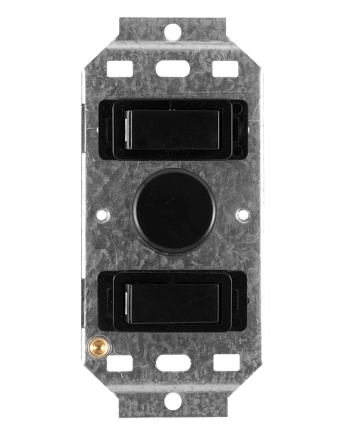 Crabtree Classic 3 Lever 500W LED Rotary Dimmer Switch