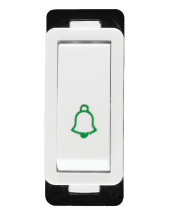 Crabtree Classic 1 Way Clip-in Bellpress (Black)