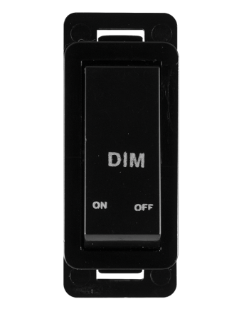 Crabtree Classic 1 Way Clip-in Bellpress Switch (Dim-to-Off) Black