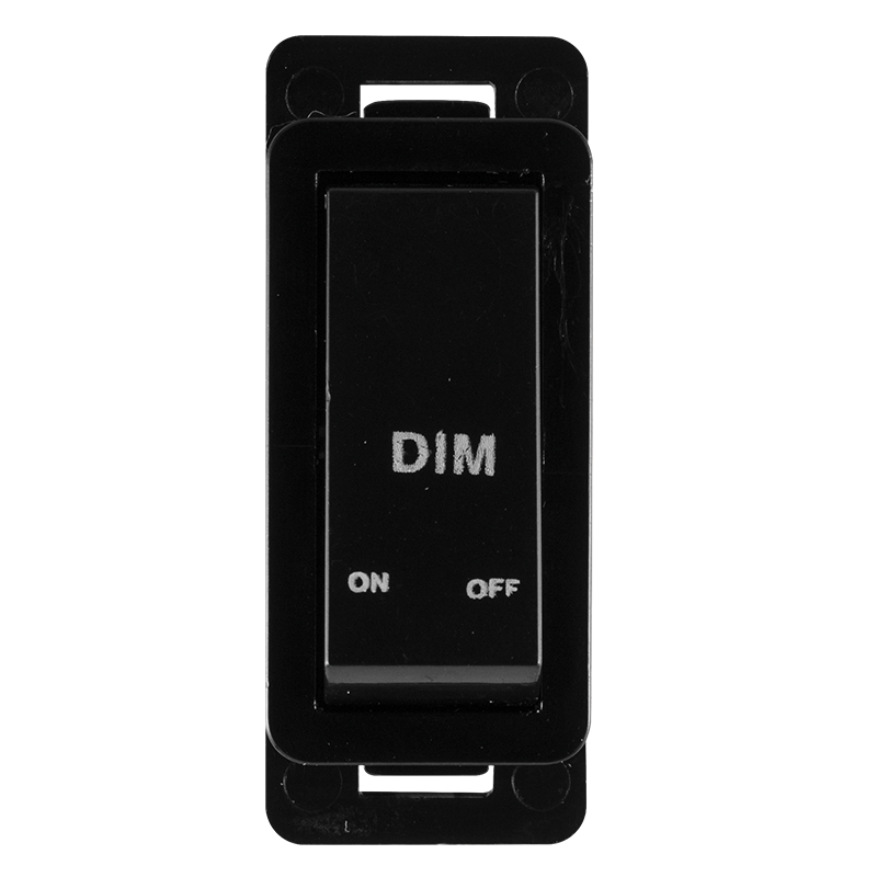 Crabtree Classic 1 Way Clip-in Bellpress Switch (Dim-to-Off) Black