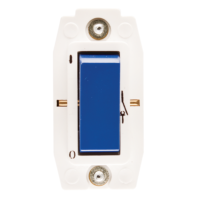 Crabtree Classic Double Pole Screw-In Switch in Blue