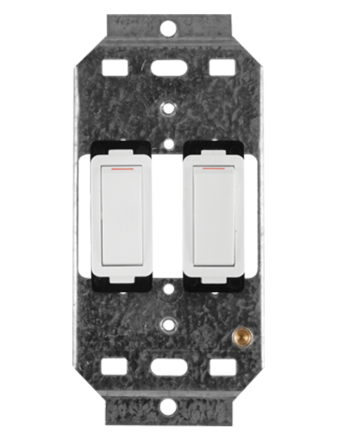 Crabtree Classic 2 Lever 2×1 Way Switch on Yoke - White Finish