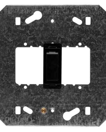 Crabtree Classic 1 Lever 1 Way Switch on 4x4 Yoke - Black Polycarbonate Design