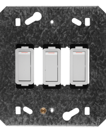 Crabtree Classic 3 Lever 3×1 Way Switch on 4×4 Yoke - White