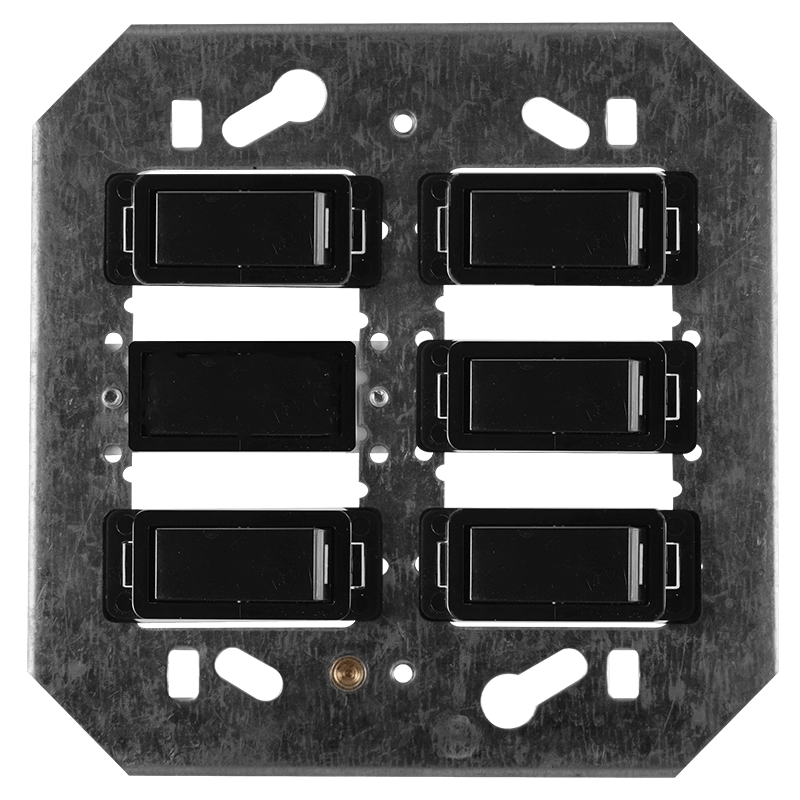 Crabtree Classic 5 Lever 5×1 Way Switch on 4×4 Yoke