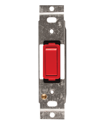 Crabtree Classic 1 Lever 2 Way Red Switch on 2x4 Yoke