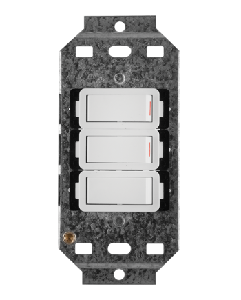 Crabtree Classic 3 Lever 2×1 plus 1×2 Way Switch on 2×4 Yoke