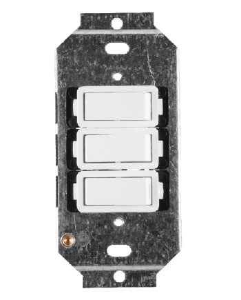 Crabtree Classic 3 Lever 1×1 + 2×2 Way Switch on 2×4 Yoke