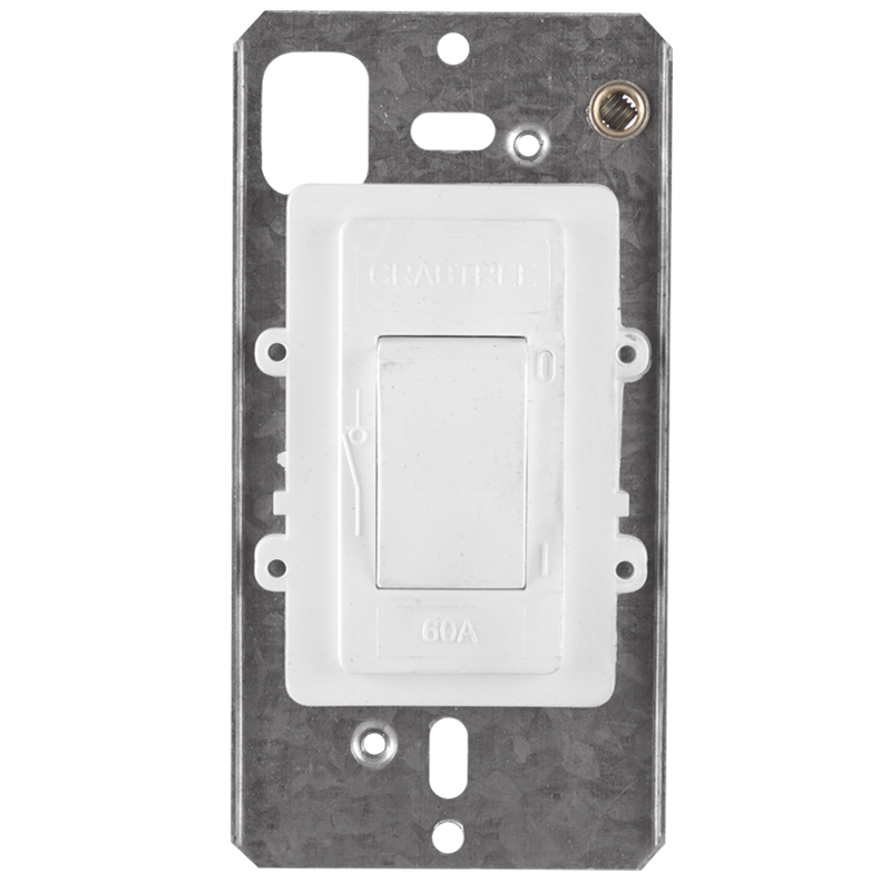 Crabtree Classic Double Pole 60A Isolator on 2×4 Yoke