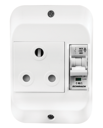Classic 16A Circuit Breaker Single Socket 164-1 on Surface Box