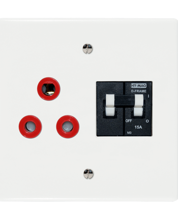 Crabtree Classic Single Dedicated Socket with Double-Pole 15A Circuit Breaker