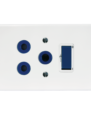 Crabtree Classic Single Isolated STD Socket 164-1 - Blue Double-Pole Switch