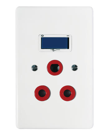 Crabtree Classic Single Dedicated Socket 164-4 Red Double-Pole Switched Blue