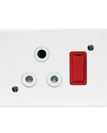 Crabtree Classic Single Isolated STD Socket 164-1 - Switched White