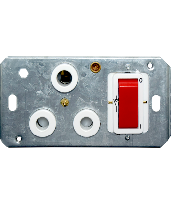 Crabtree Classic Double Pole Switched Socket 164-1 Red & White