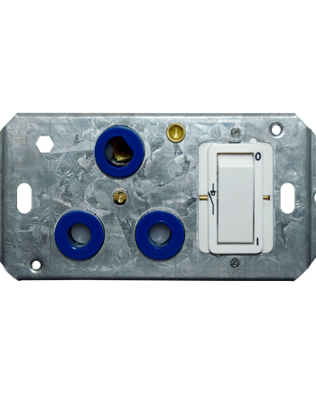 Crabtree Classic Blue Double Pole Switched Socket on Yoke