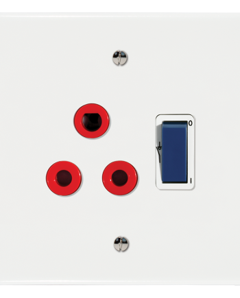 Crabtree Classic Red Double Pole Switched Socket 164-4