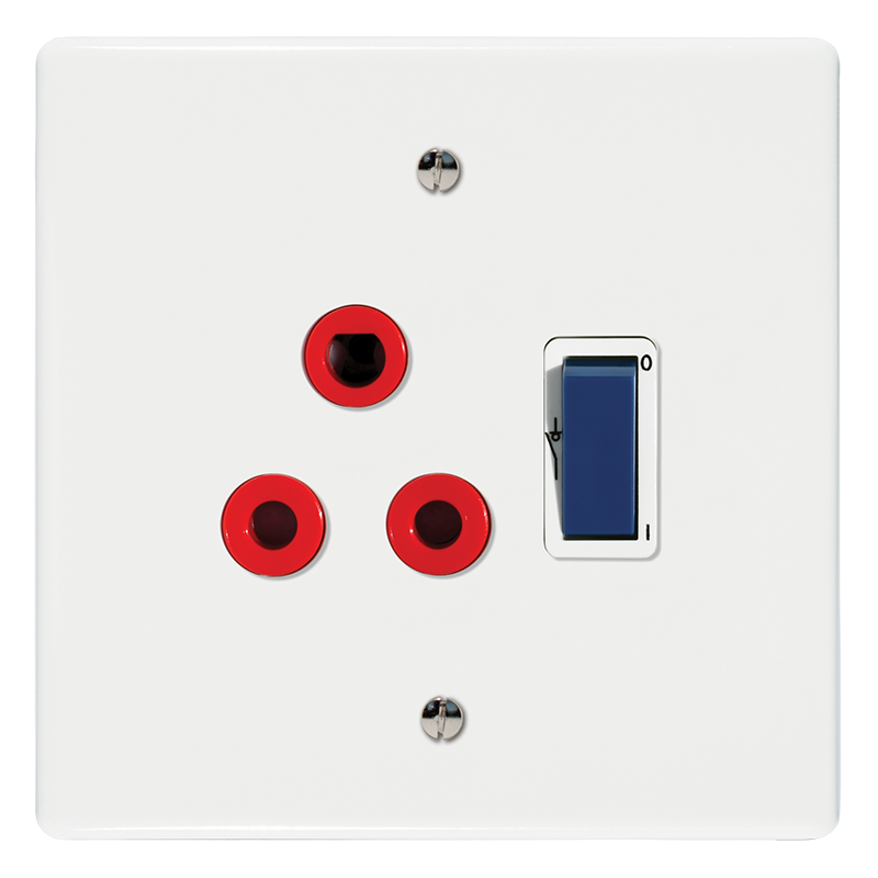 Crabtree Classic Red Double Pole Switched Socket 164-4