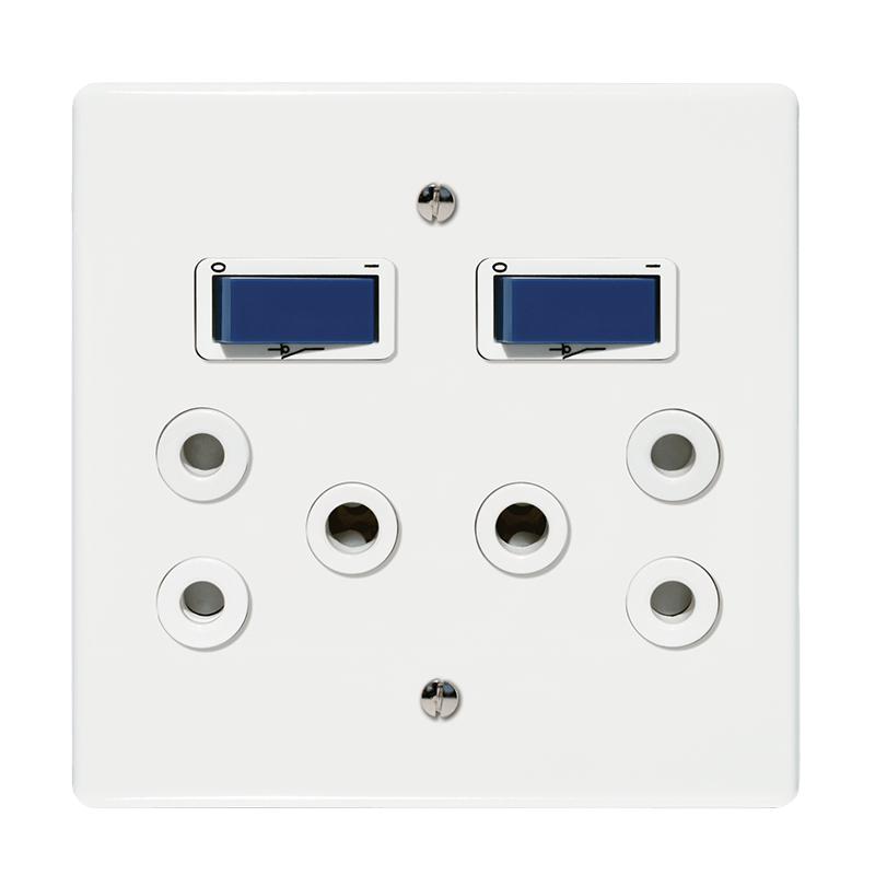 Crabtree Classic Double Isolated STD Socket 164-1 - White Double-Pole Switched