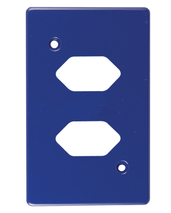 Crabtree Classic Double Slimline Unswitched Steel Socket Coverplate