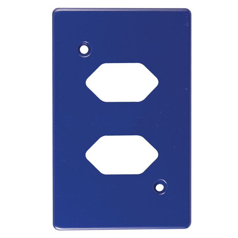 Crabtree Classic Double Slimline Unswitched Steel Socket Coverplate