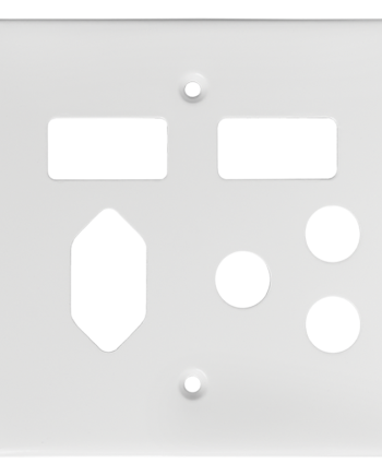 Crabtree Classic Combo 1×164-1 & 1×164-2 Switched Steel Socket Coverplate