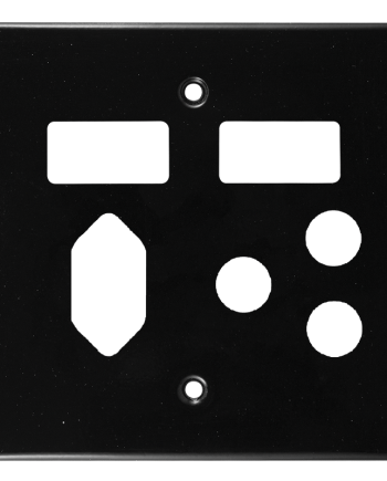 Crabtree Classic Coverplate Combo 1×164 + 1×164-2 Switched Steel Socket