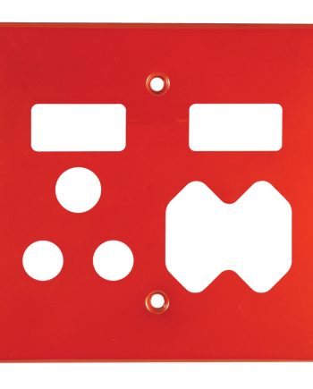 Crabtree Classic Combo Socket Coverplate - Red