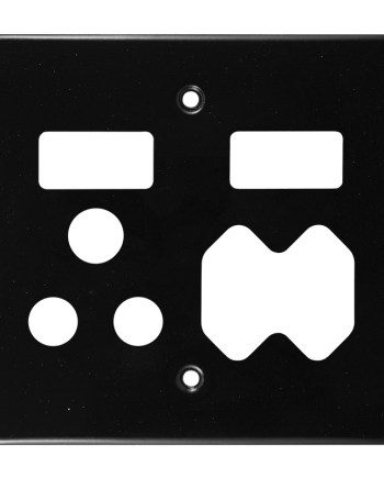 Crabtree Classic Combo Socket Coverplate - Black