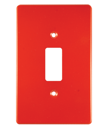 Crabtree Classic 1 Lever Plastic Coverplate 50×100 Red