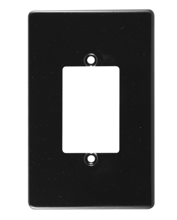 Crabtree Classic 3 Lever Steel Coverplate, 2x4 50x100 Black
