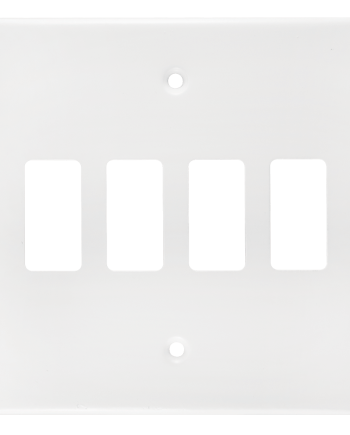 Crabtree Classic 4 Lever Plastic Coverplate 100x100mm, White