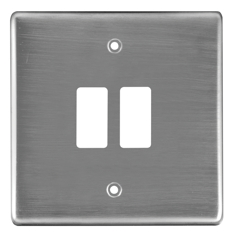 Crabtree Classic 2 Lever Steel Coverplate