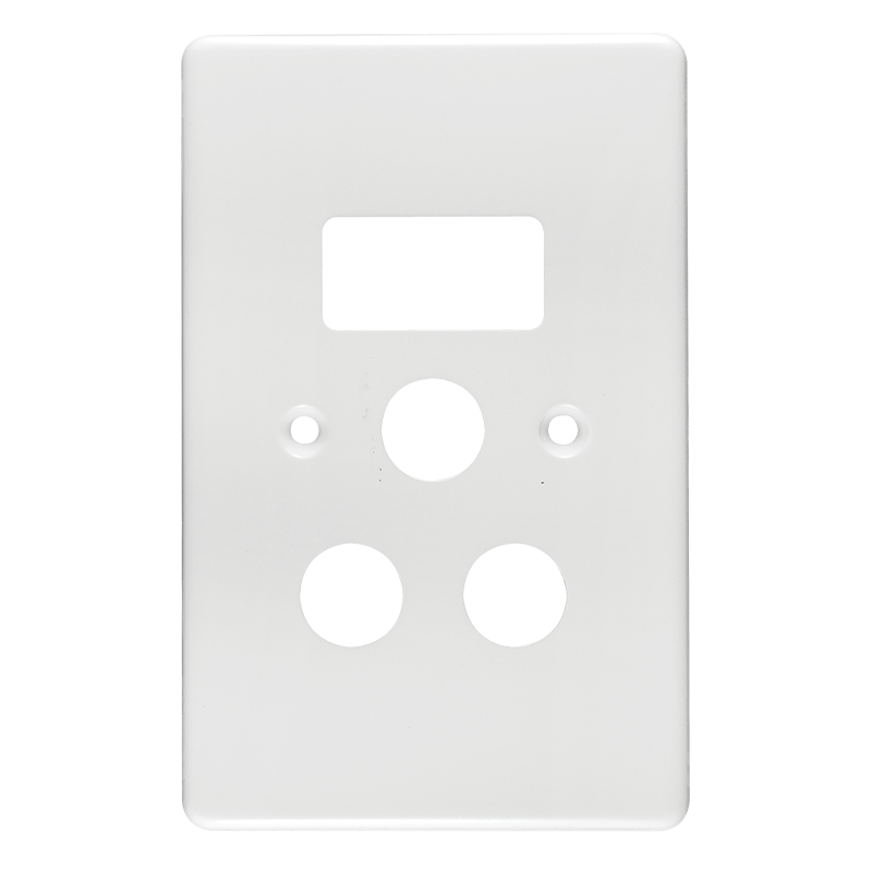 Crabtree Classic Single STD Switched Socket Plastic Coverplate (50x100)