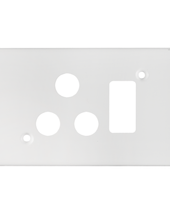 Crabtree Classic Single STD Switched Steel Socket Coverplate