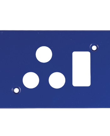 Crabtree Classic Single STD Switched Steel Socket Coverplate