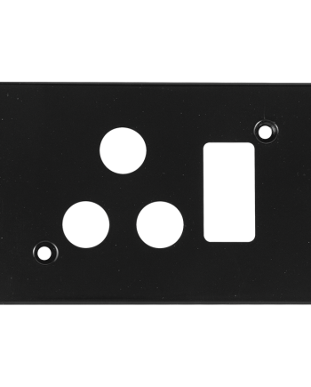Crabtree Classic STD Single Switched Steel Coverplate - Durable Black Finish