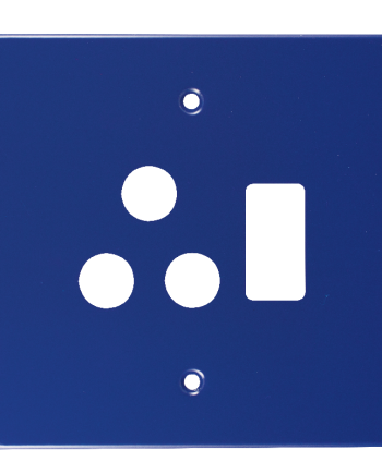 Crabtree Classic Single STD Switched Socket Steel Coverplate