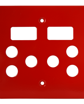 Crabtree Classic Double STD Socket Switched Steel Coverplate