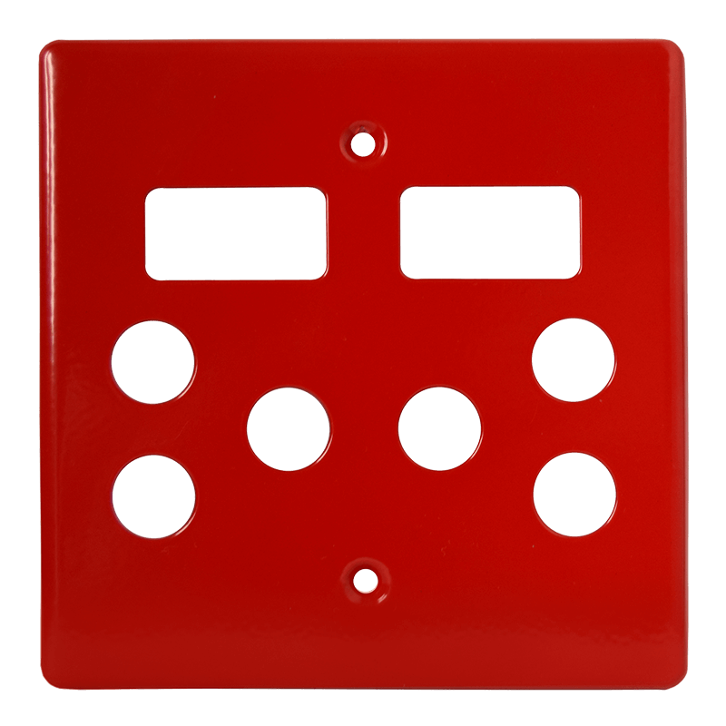 Crabtree Classic Double STD Socket Switched Steel Coverplate